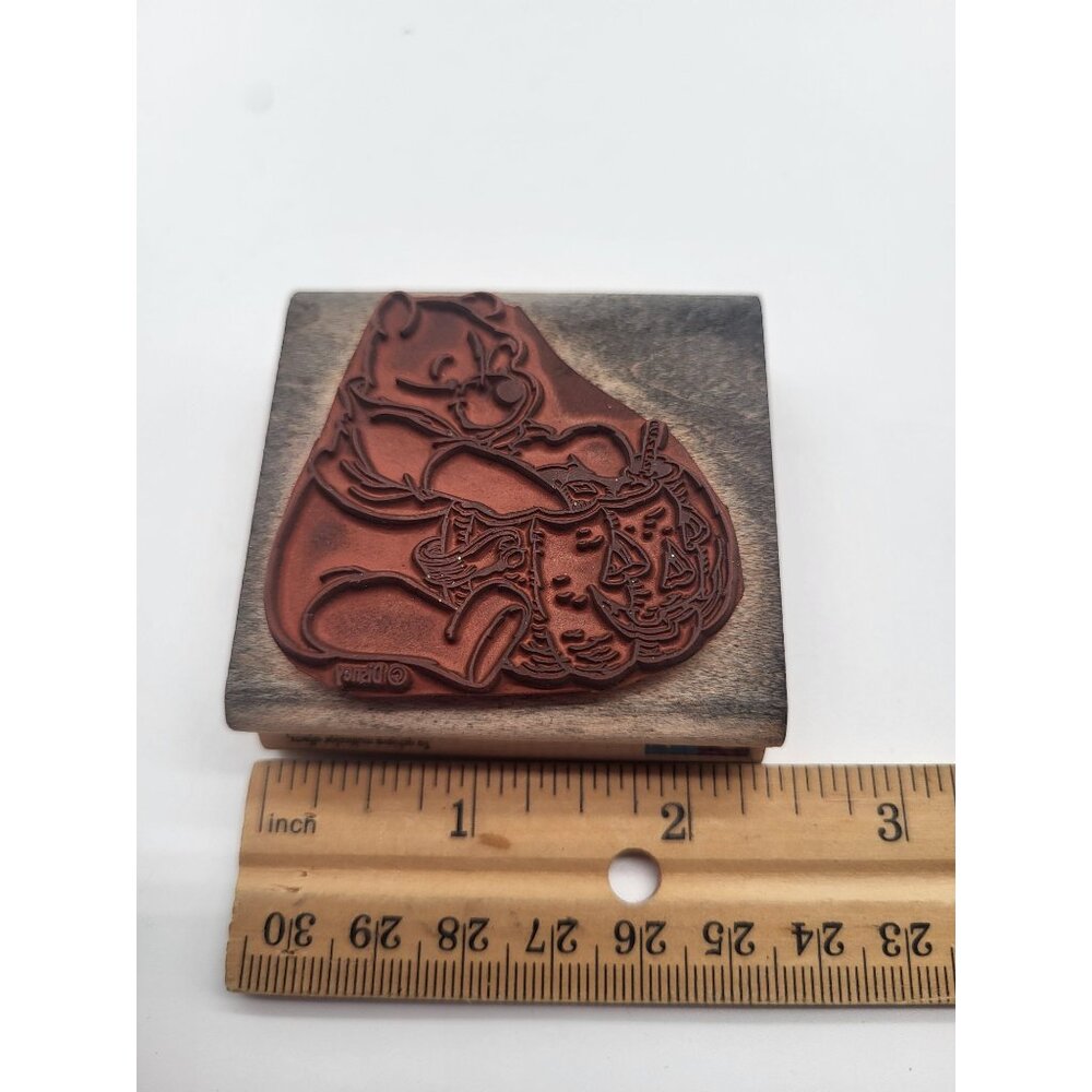 POOH'S TREATS Wood Mount Rubber Stamp A-1207E Halloween Fall Rubber Stampede - Picture 7 of 8